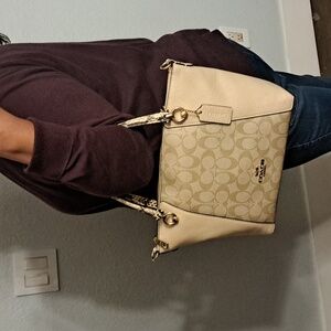 Coach Kacey Satchel In Colorblock Signature Canvas, Leather So Pretty